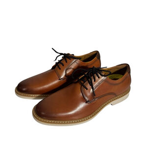 Size 10.5 Men’s Florsheim Comfortech Flexsole Leather Lace up Dress Shoe Cognac